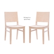 Linon Burke Commercial Grade Set of Two Armless Side Chairs in Unfinished Wood