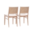 Linon Burke Commercial Grade Set of Two Armless Side Chairs in Unfinished Wood