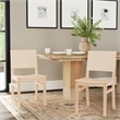 Linon Burke Commercial Grade Set of Two Armless Side Chairs in Unfinished Wood