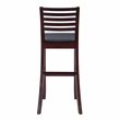 Linon Triena Wood Ladder Back Faux Leather Seat 31