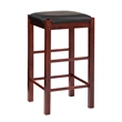 Linon Tifton Three Piece Wood Tavern Dining Set Backless Stools in Espresso