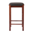 Linon Tifton Three Piece Wood Tavern Dining Set Backless Stools in Espresso