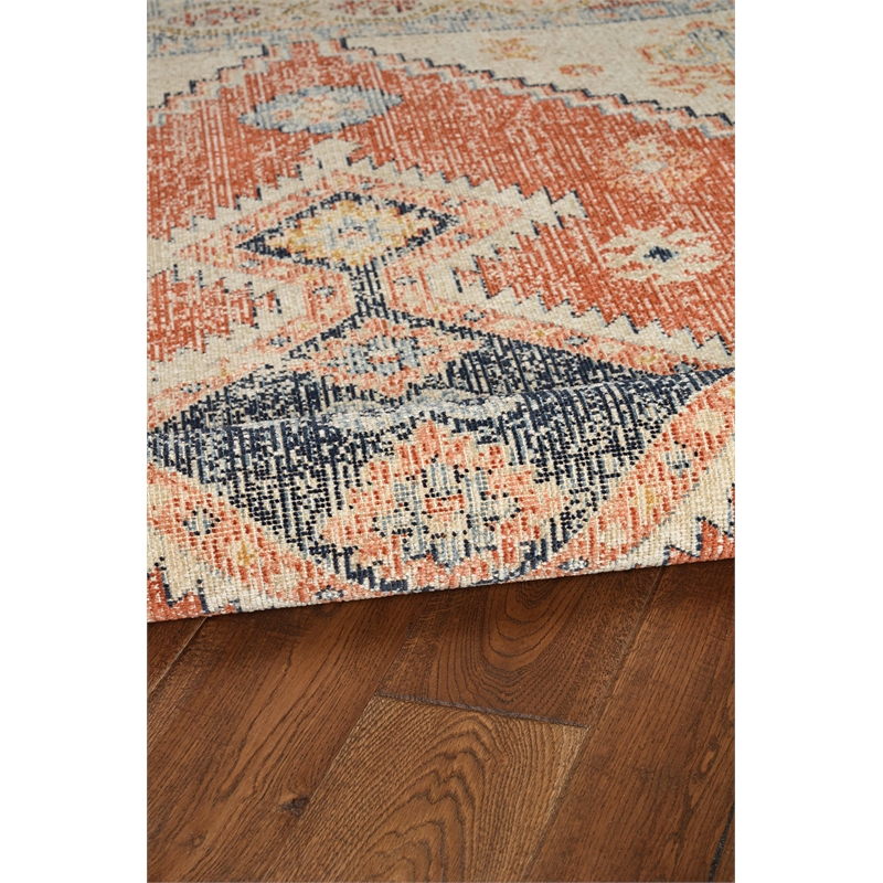 Linon Great Zero Lofton Machine Made Polyester 3'x5' Rug in Ivory