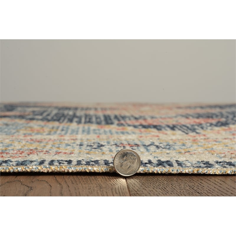 Linon Great Zero Harlon Machine Made Polyester 2'x3' Rug in Ivory
