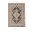 Linon Great Zero Harlon Machine Made Polyester 3'x5' Rug in Ivory