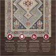 Linon Great Zero Marle Machine Made Polyester 2'x3' Rug in Ivory