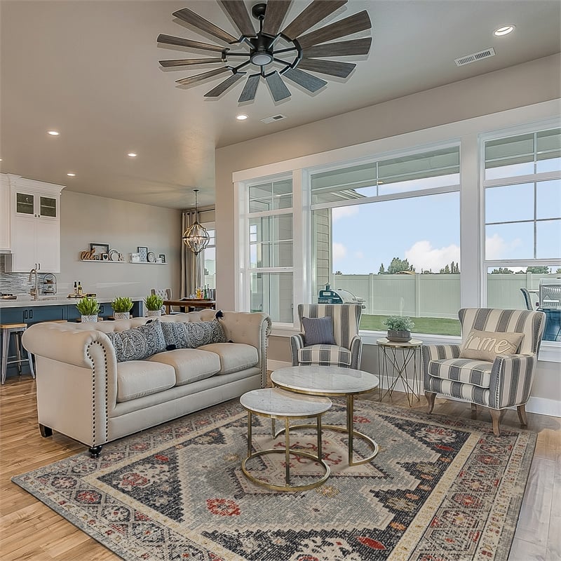 Linon Great Zero Marle Machine Made Polyester 8'x10' Rug in Ivory