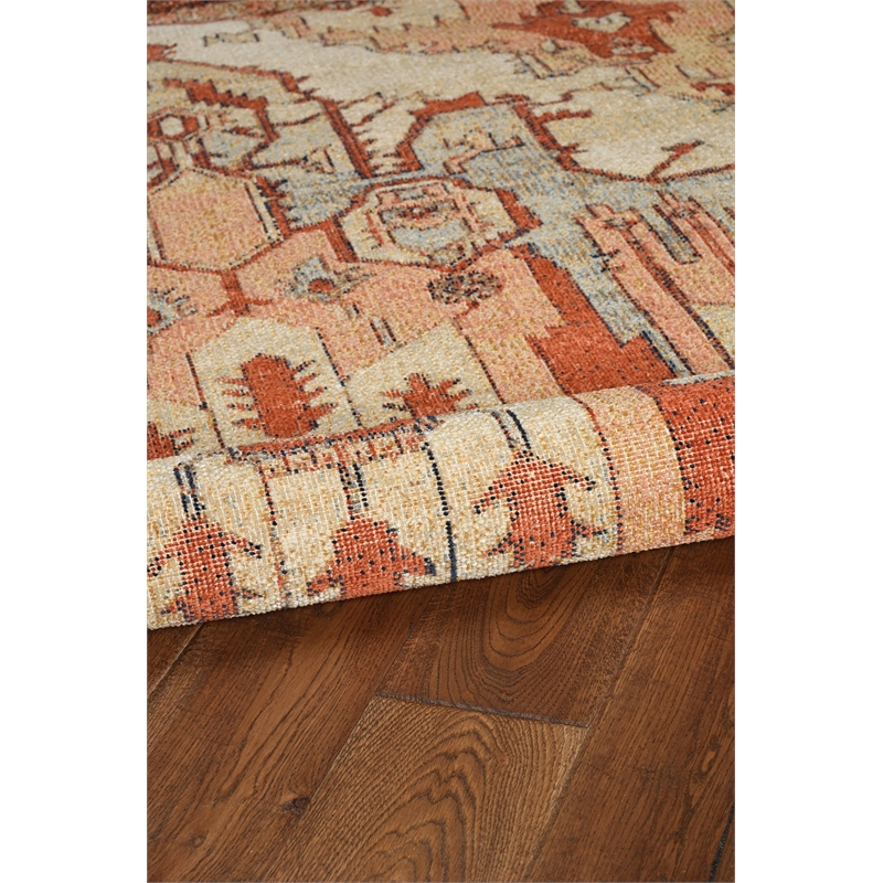 Linon Great Zero Garron Machine Made Polyester 3'x5' Rug in Ivory