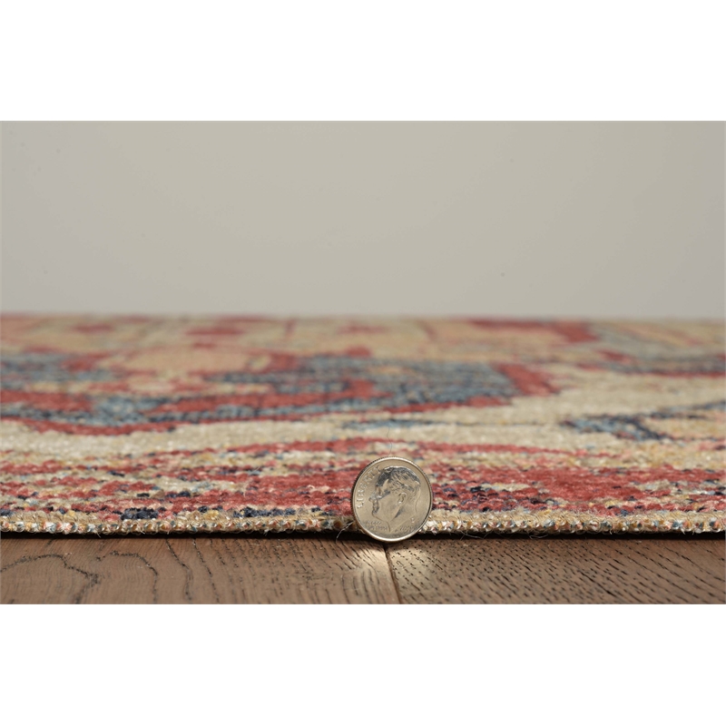 Linon Great Zero Garron Machine Made Polyester 8'x10' Rug in Ivory