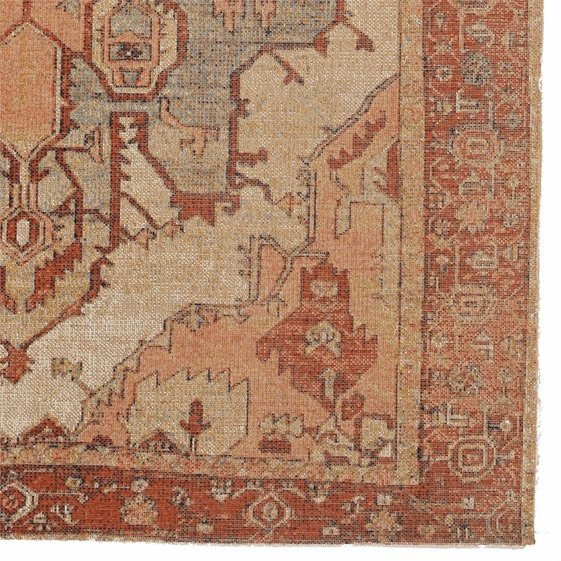 Linon Great Zero Garron Machine Made Polyester 8'x10' Rug in Ivory