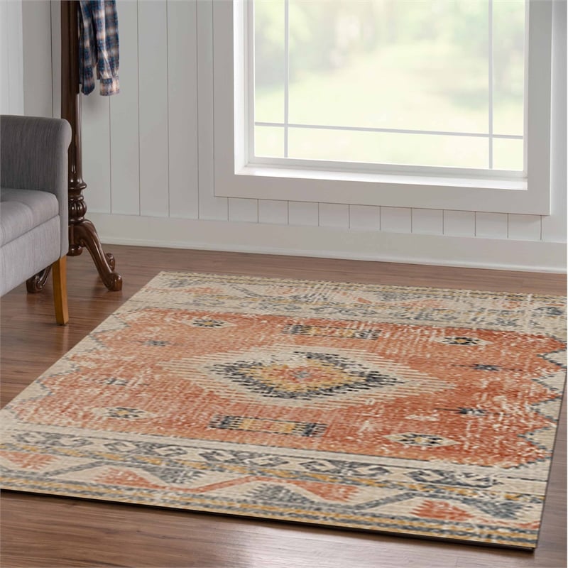 Linon Great Zero Barlow Machine Made Polyester 5'x7'6