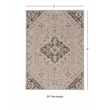 Linon Great Zero Rollins Machine Made Polyester 3'x5' Rug in Ivory
