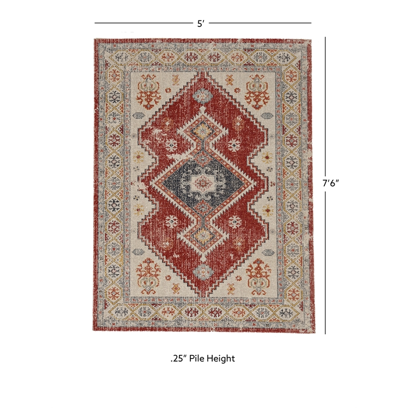 Linon Great Zero Koble Machine Made Polyester 5'x7'6