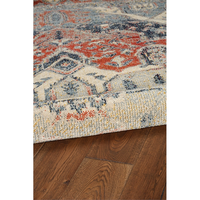 Linon Great Zero Anlow Machine Made Polyester 2'x3' Rug in Ivory