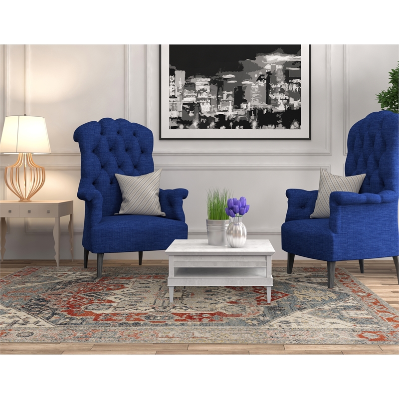 Linon Great Zero Anlow Machine Made Polyester 8'x10' Rug in Ivory