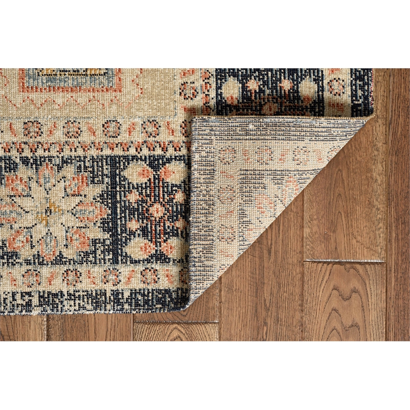 Linon Great Zero Stiles Machine Made Polyester 2'x3' Rug in Ivory