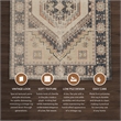 Linon Great Zero Stiles Machine Made Polyester 2'x3' Rug in Ivory
