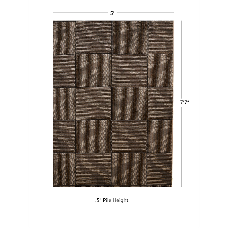 Linon Miso Marcel Machine Made Polypropylene 5'x7'6