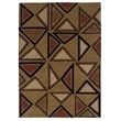 Linon Trio Garlin Hand Tufted Polyester 8'x10' Rug in Camel Brown