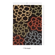 Linon Trio Open Flowers Hand Tufted Polyester 5'x7' Rug in Chocolate Brown