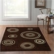 Linon Trio Brinlee Hand Tufted Polyester 5'x7' Rug in Chocolate Brown