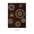 Linon Trio Brinlee Hand Tufted Polyester 5'x7' Rug in Chocolate Brown