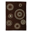 Linon Trio Brinlee Hand Tufted Polyester 5'x7' Rug in Chocolate Brown