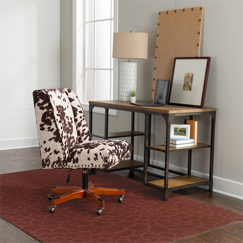 Linon Trio Floral Hand Tufted Polyester 5'x7' Rug in Cinnamon Red