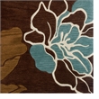 Linon Trio Space Dyed Hand Tufted Polyester 5'x7' Rug in Brown