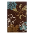 Linon Trio Space Dyed Hand Tufted Polyester 5'x7' Rug in Brown