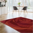 Linon Trio Roslyn Hand Tufted Polyester 5'x7' Rug in Brick Red