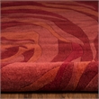 Linon Trio Roslyn Hand Tufted Polyester 5'x7' Rug in Brick Red
