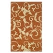 Linon Trio Harper Hand Tufted Polyester 5'x7' Rug in Pumpkin Orange