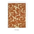 Linon Trio Harper Hand Tufted Polyester 5'x7' Rug in Pumpkin Orange