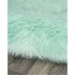 Linon Shep Faux Fur Tufted Acrylic 5'x7' Rug in Blue