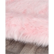 Linon Shep Faux Fur Tufted Acrylic 5'x7' Rug in Pink