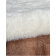 Linon Shep Faux Fur Tufted Acrylic 3'x5' Rug in White