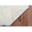 Linon Shep Faux Fur Tufted Acrylic 3'x5' Rug in White