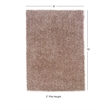 Linon Confetti Shag Hand Tufted Polyester 8'x10' Rug in Champagne Beige