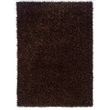 Linon Confetti Shag Hand Tufted Polyester 8'x10' Rug in Brown