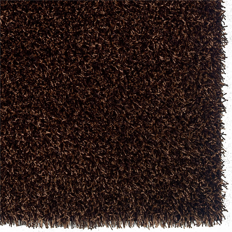 Linon Confetti Shag Hand Tufted Polyester 8'x10' Rug in Brown