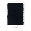 Linon New Flokati Hand Woven Wool 5'x8' Rug in Black