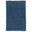 Linon New Flokati Hand Woven Wool 8'x10' Rug in Denim Blue