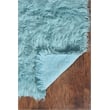 Linon New Flokati Hand Woven Wool 5'x8' Rug in Pastel Blue