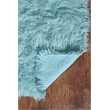 Linon New Flokati Hand Woven Wool 8'x10' Rug in Pastel Blue