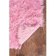 Linon New Flokati Hand Woven Wool 5'x8' Rug in Pastel Pink