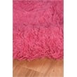 Linon New Flokati 1400grams Hand Woven Wool 5'x8' Rug in Pink