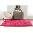 Linon New Flokati 1400grams Hand Woven Wool 5'x8' Rug in Pink