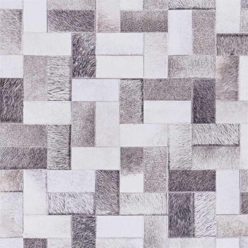 Linon Laredo Burke Woven Polyester 3'x5' Rug in Gray