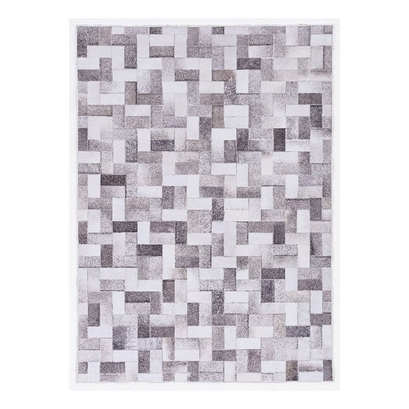 Linon Laredo Burke Woven Polyester 3'x5' Rug in Gray